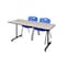 Kobe Rectangle Mobile table, 72" W, 72" H, Laminate Top, Maple MKTRCT7224PL47BE - alternate 1